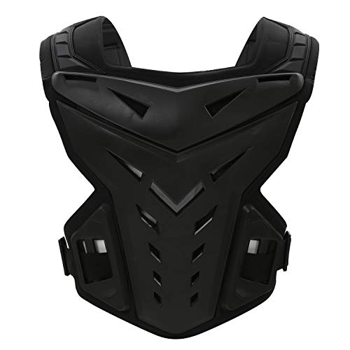 OHMOTOR Chest Back Protector Motorcycle Armor Vest Motorcycle Riding Chest Armor (Black)