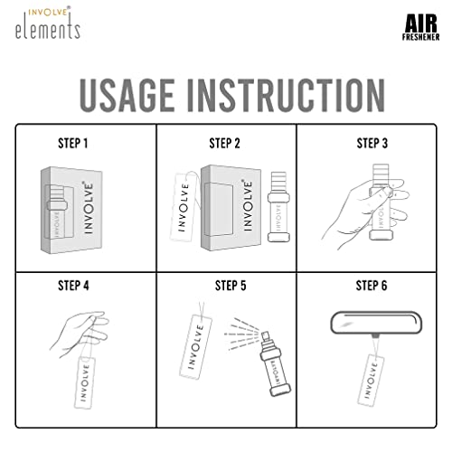 INVOLVE Elements Aqua Spray Air Perfume | Fine Fragrance Car Scent Air Freshener - IELE01-30ml | | Car fresheners | Car accessories interior | Long lasting fregrance | Car perfume (Image - 5)