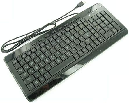 iMBAPrice Large Font Print USB LED Backlit Keyboard, Orange and Blue (IMBA-LOB-BKB)