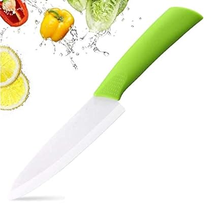 S R EXCLUSIVE Ceramic Chef Knife, Ultra Sharp Professional Ceramic Kitchen Chef's Knife with Sheath Cover (Assorted Color) (4 inches)