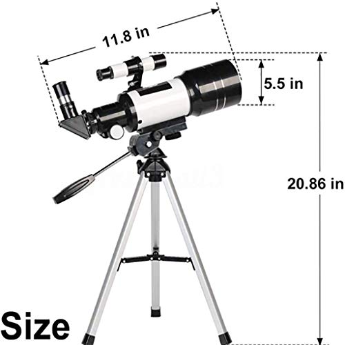 Telescopio monocular refractor 150X 70mm apertura con trípode para principiantes miniatura 4