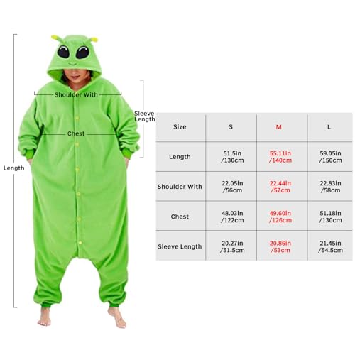 Pijama de una pieza con diseño de alienígena con botón frontal 4