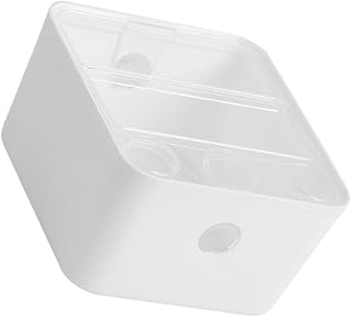 UKCOCO Portable White Makeup Organizer Storage Box for Bedroom and Living Room, Plastic Pp and PC Material, Practical Tabletop Storage Holder for Students Daily Necessities