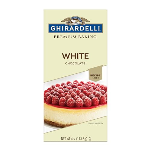 GHIRARDELLI Premium White Chocolate Baking Bar, 4 OZ (12 bars)