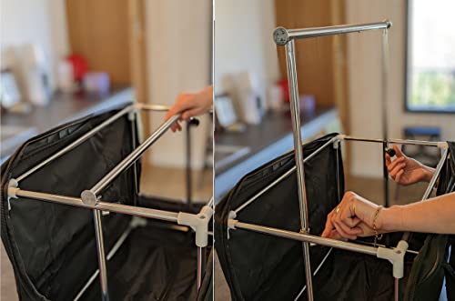 Valise trolley mobile avec portant télescopique intégré pour optimiser vos présentations de mode - 7
