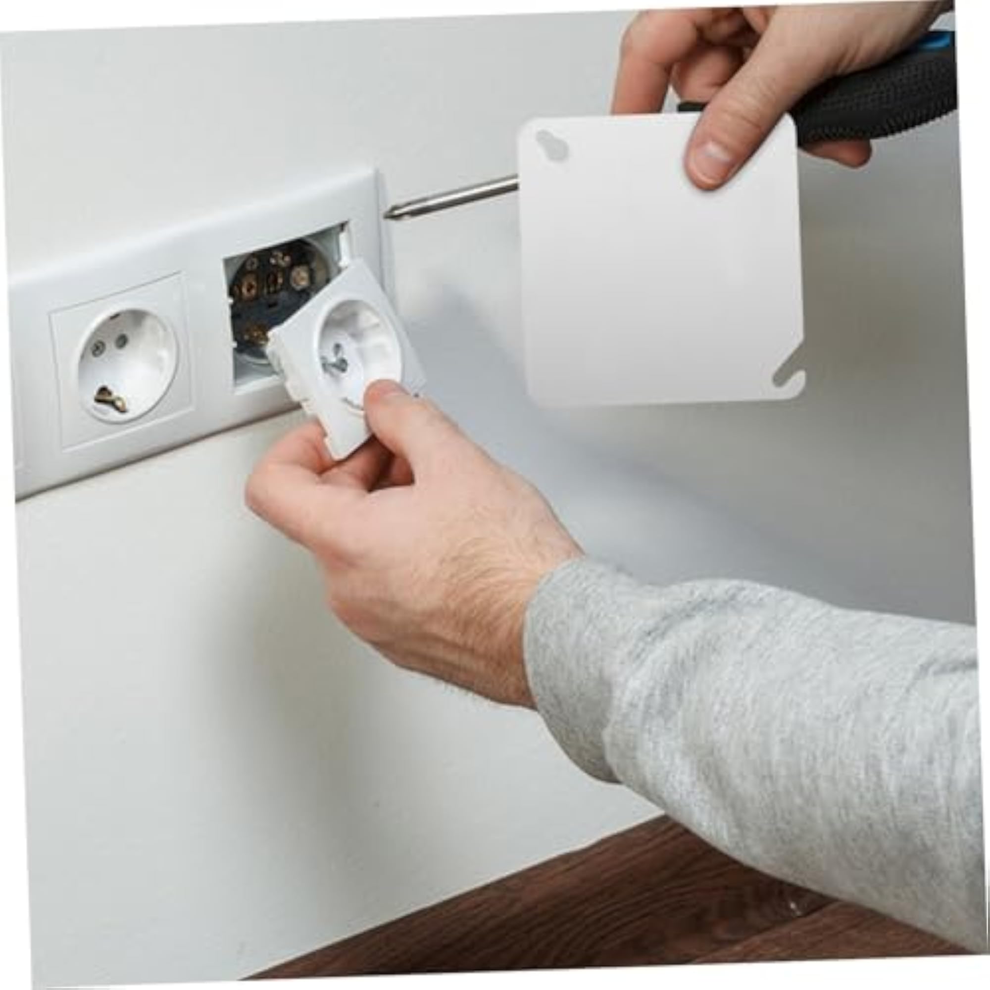 8pcs Fireproof Square Junction Box Cover Plates