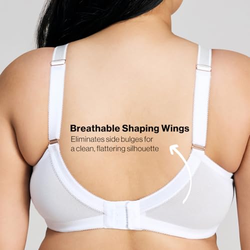 Image of NYKD NYB033 Wirefree Ultimate No Bulge, Shape & Support Non-Padded Lace Full Coverage Bra for Women