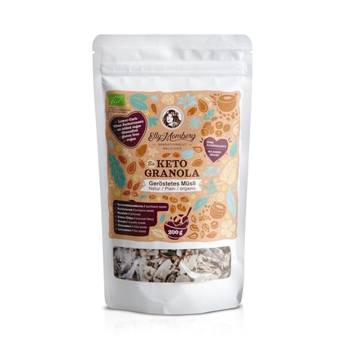 Elly Momberg - Bio-Keto Granola – Natur – mit Mandel – ohne Zuckerzusatz*, glutenfrei, Low Carb* 200g 1er Pack