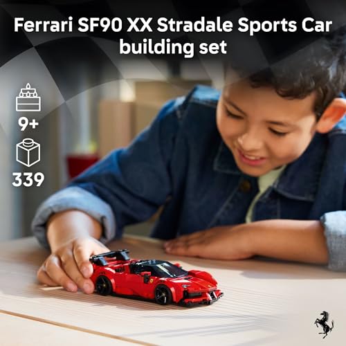 Image of LEGO Speed Champions Ferrari SF90 XX Stradale Sports Car Building Toy for Kids - Building Set W /Ferarri Driver Minifigure for Boys & Girls, Ages 9+ - Gift Idea for Birthdays - 77254
