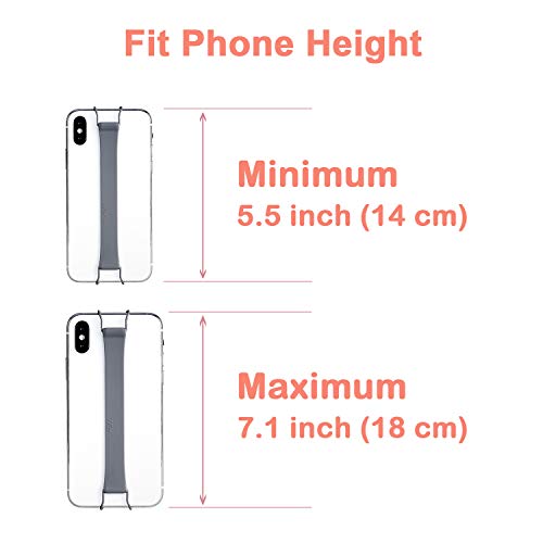Tfy Security Silicon Hand Strap Holder Compatible With Iphone 14 Pro Max / 13 12 Pro /11 / Xs Max/Xs/Xr/X / 8 Plus / / 7 And Galaxy Note 20 / Galaxy S22 / S21 And Other Smartphones (Gray) #TOP3