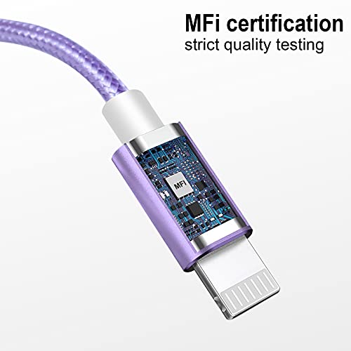 Iphone Charger Cord,[Apple Mfi Certified] 4Pack Iphone Charger Purple Apple Chargers For Iphone Iphone Charging Cord Nylon Braided Compatible With Iphone 13 Pro/13/12/11 Pro/11/Xs Max/Xr/8/7/6S #TOP1