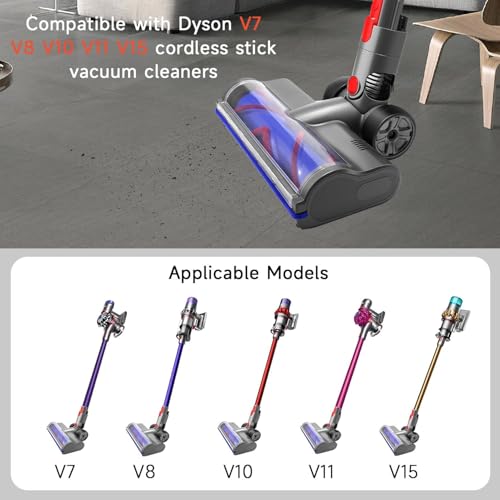 Frogetu geeignet für Dyson V7 V8 V10 V11 V15 Bodendüse Ersatzteile - Kompatible Ersatzbürste für Dyson Staubsauger, Direktantrieb Bodenbürste für Hartböden & Teppiche