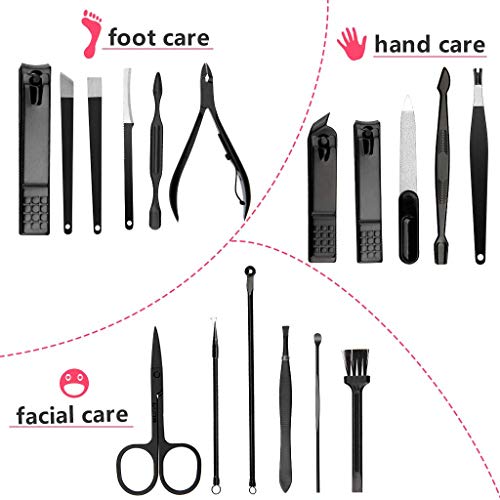 Pediküre Maniküre Set Nagelknipser Set Edelstahl Nagelset Nagelschneider Nagelpflege Kit Professionelles Pflegeset mit… – Bild 4