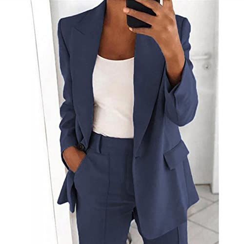 Firzero Blazers for Women Business Casual 2024 Plus Size Coats Dressy Loose Button Down Cardigan Work Suit Jacket with Pocket2