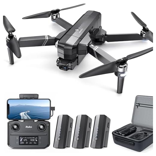 Ruko F11GIM2 Drones with Gimbal+EIS 4K Camera for Adults, 96 Min Long Flight Time 9800ft Long Range FPV, Auto Return Home with GPS, Foldable Quadcopter with Landing Pad, FAA Remote ID Compliant
