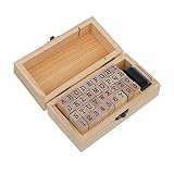 KJHBV 1 Box/36pcs Alphanumeric Stamp Wooden Stamps Mini Scrapbook Retro Decor Vintage Decor Letter W