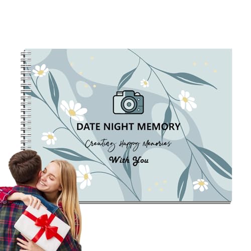 Cuaderno de recuerdos de fecha para rascar – Cuaderno de actividades de relaciones, tarjetas de fecha misteriosas, divertido diario de unión para parejas, organizador de placas de historia de amor