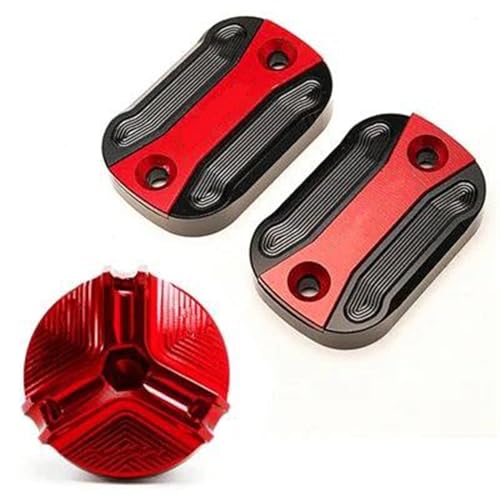 Tapa de líquido de frenos delantero que protege tu depósito NMAX 125 con un acabado rojo