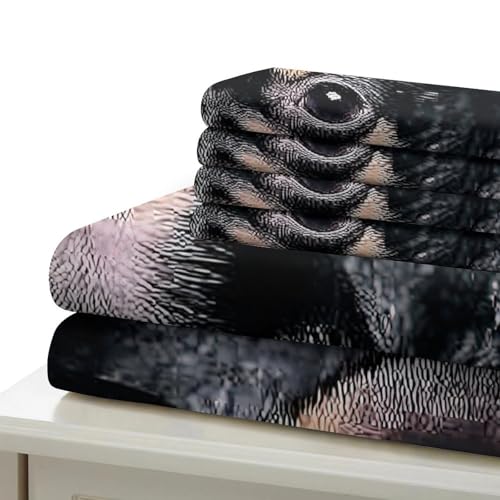 Housse de couette effet 3D relief imprimé animalier 135x200 - 7