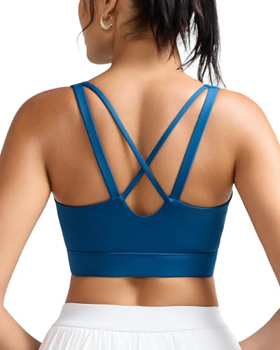 Image of RUNNING GIRL High Impact Sports Bras for Women, High Support Running Sports Bra Moulded Cup Strappy Sports Bras