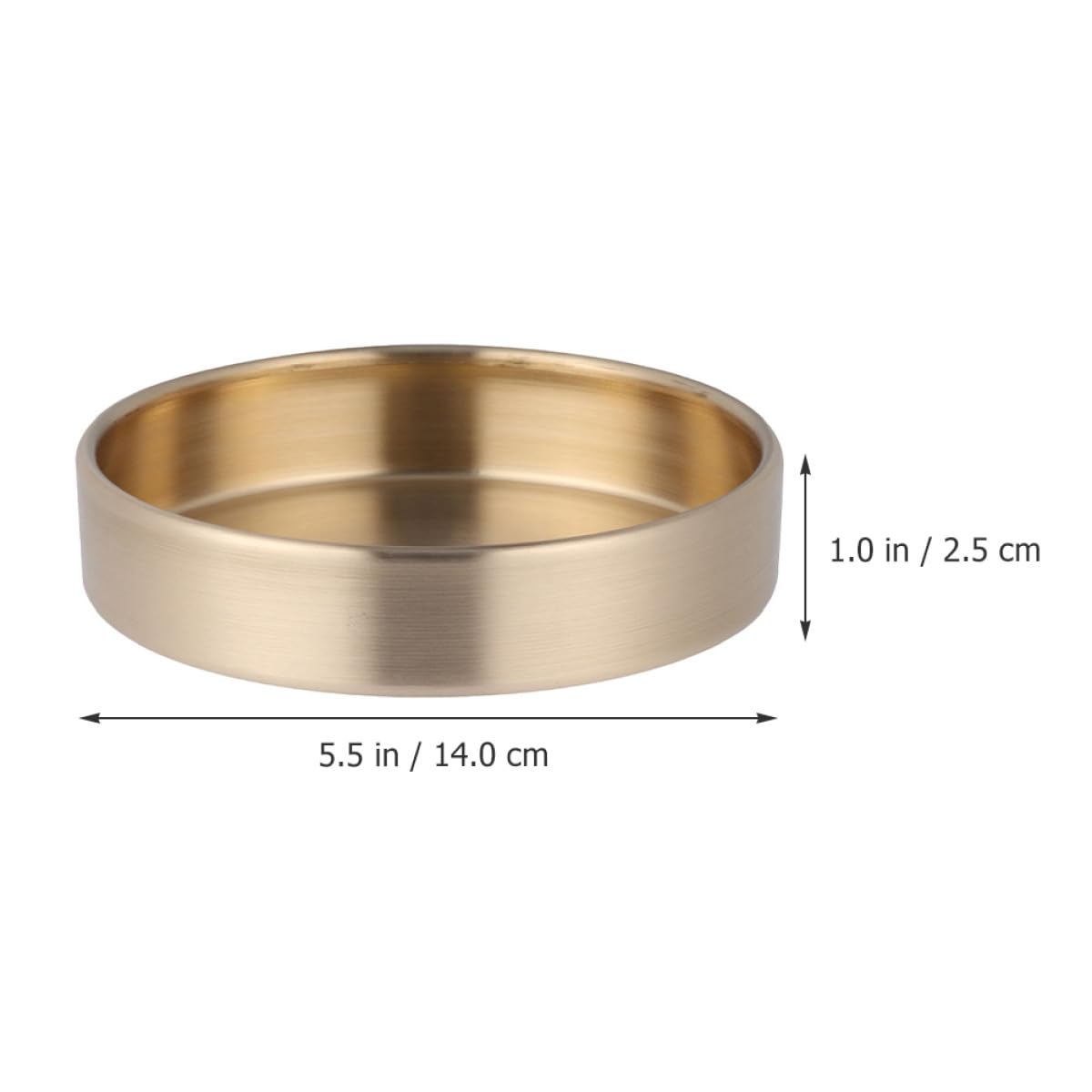 Bandeja Diseño Elegante para Almacenamiento Multifuncional Redonda de Latón Dorado y Bordes Suaves de Joyas Hogar
