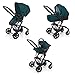 Foppapedretti Trio Up3 I-Size, Sistema Modulare Combinato per Bambini, Navicella Passeggino e Seggiolino auto I-Size, Comodo e Leggero, Maniglione e Poggiagambe Regolabili, conforme ECE R129, Foresta immagine