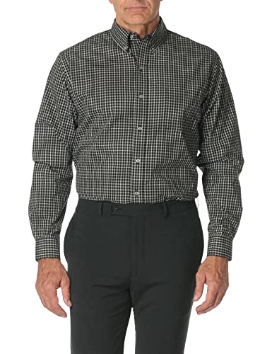 Arrow 1851 Men's Hamilton Poplins Long Sleeve Button Down Plaid Shirt3