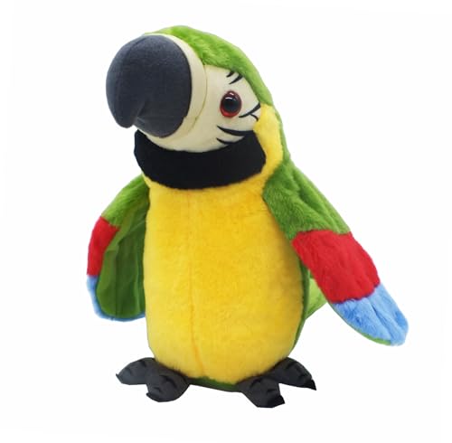 Vincilee Talking Parrot Repeats What You Say Mimicry Pet Toy Plush Buddy Parrot Toy for Kids,Talking...