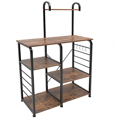 DlandHome-Microwave-Stand-Kitchen-Cart-Microwave-Cart-Stand-354-inches-Kitchen-Utility-Storage-3-Tierx4-Tier-for-Baker-and-Rack-and-Spice-Rack-Organizer-Workstation-Shelf-Vintage DlandHome Microwave Stand Kitchen Cart Microwave Cart Stand 354 inches Kitchen Utility Storage 3 Tierx4 Tier for Baker and Rack and Spice Rack Organizer Workstation Shelf Vintage