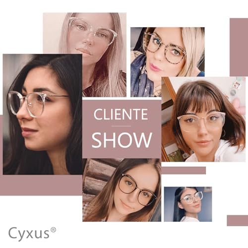 Image of Cyxus 2 Pack Blue Light Glasses for Women, Blue Light Blocking Eyeglasses for Woman Anti Eye Strain Computer Glasses