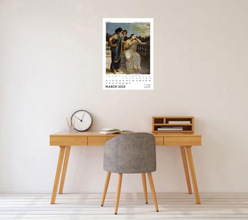 Image of Tallenge - Raja Ravi Varma 2024 Desk Calendar - 6 x 9 Inches for Home & Office (Paper, Desk Calendar)