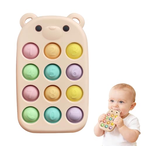 visewi Baby Phone Teething Toys, Food Grade Silicone teether Toy