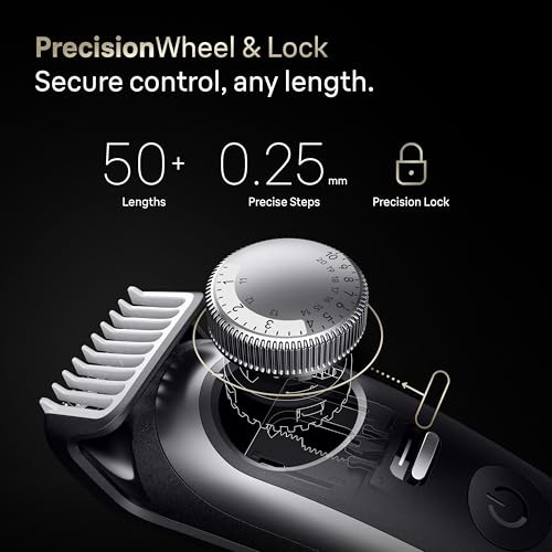 Braun Series 9 Beard Trimmer for Men, 10-in-1 Grooming Kit for Beard, & Face Hair, Lifetime Sharp ProBlade, 52 Lengths, 180 Min Runtime, Waterproof, Chrome - BT9545 - Image 5