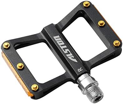 Alston Mountain Bike Pedals, Ultra Strong Colorful Cr-Mo CNC Machined 9/16" Cycling Sealed 3 Bearing Pedals