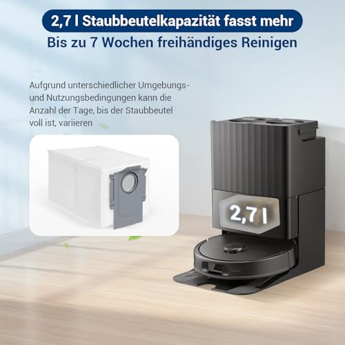 BUXEBUX 26 Stück Zubehör für Roborock QV 35A, QV 35S Saugroboter Ersatzteile, 2 Hauptbürsten, 4 HEPA-Filter, 6 Wischpads, 6 Seitenbürsten, 6 Staubbeutel, 1 Schraubendreher, 1 Sauberes Werkzeug