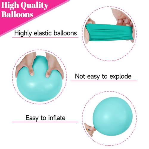 Image of 68Pcs Pink Purple Blue Balloon 12 Inch Confetti Balloons Yellow Teal Balloon for Kids Birthday Baby Shower Magic Theme Decoration Engagement Party Supplies.
