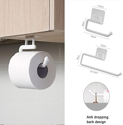 Kitchen Paper Roll Holder2 Paper Towel Holders Wall MountedSelf Adhesive kitchen Roll Holder Under CabinetTowel Pole Kitchen Roll Holdertea Towel Holders For KitchenBathroom Tissue