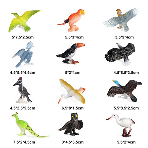 Safari-Vogelfiguren Set – 8-teiliges Realistisches Spielzeug Aus Kunststoff Für Kinder Und Dekoration