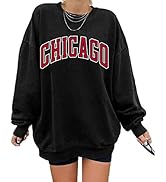 Gekoko Women's Oversized Sweatshirt Los Angeles Vintage Oversized Long Sleeve Crew Neck Pullover ...