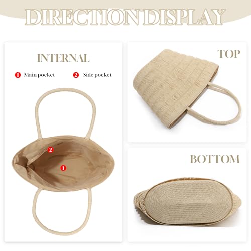 Bolso playero grande casual para mujer miniatura 5