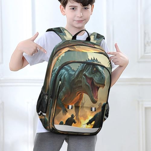 Sac à dos ordinateur portable enfants dinosaure avec compartiment matelassé