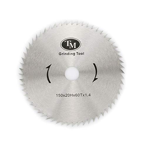 60 Teeth Saw Blade Disc for Table Grinder, 150mm TCT Wood Cutting Discs Circular Blade for 20mm Arbor, 2Pcs