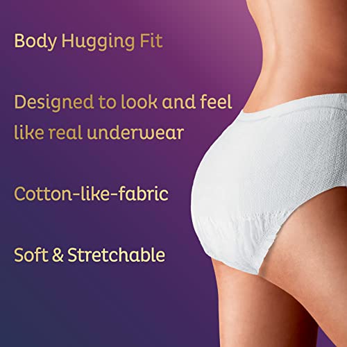 Image of TENA Stylish White Super Plus Incontinence Underwear Women S /M 29-40in 18ct