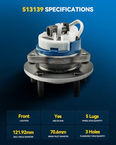 Image of PHILTOP 513139 x1 Front Wheel Bearing Hub Assembly for Chevy Corvette