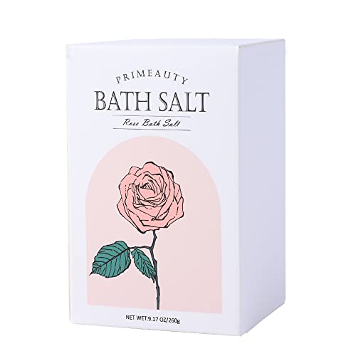 Primeauty Ancient Minerals Organic Bath Salts For Women For Men Relaxing Magnesium Soak Dead Sea Salts For Soaking, Rose Petals For Bath, For Pain Relief Muscle Soak-Rose #TOP2