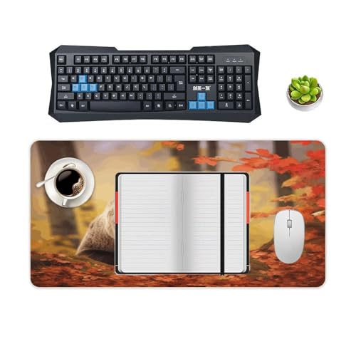 Brown Bear in Autumn Desk Pad con Base de Goma Grande miniatura 4