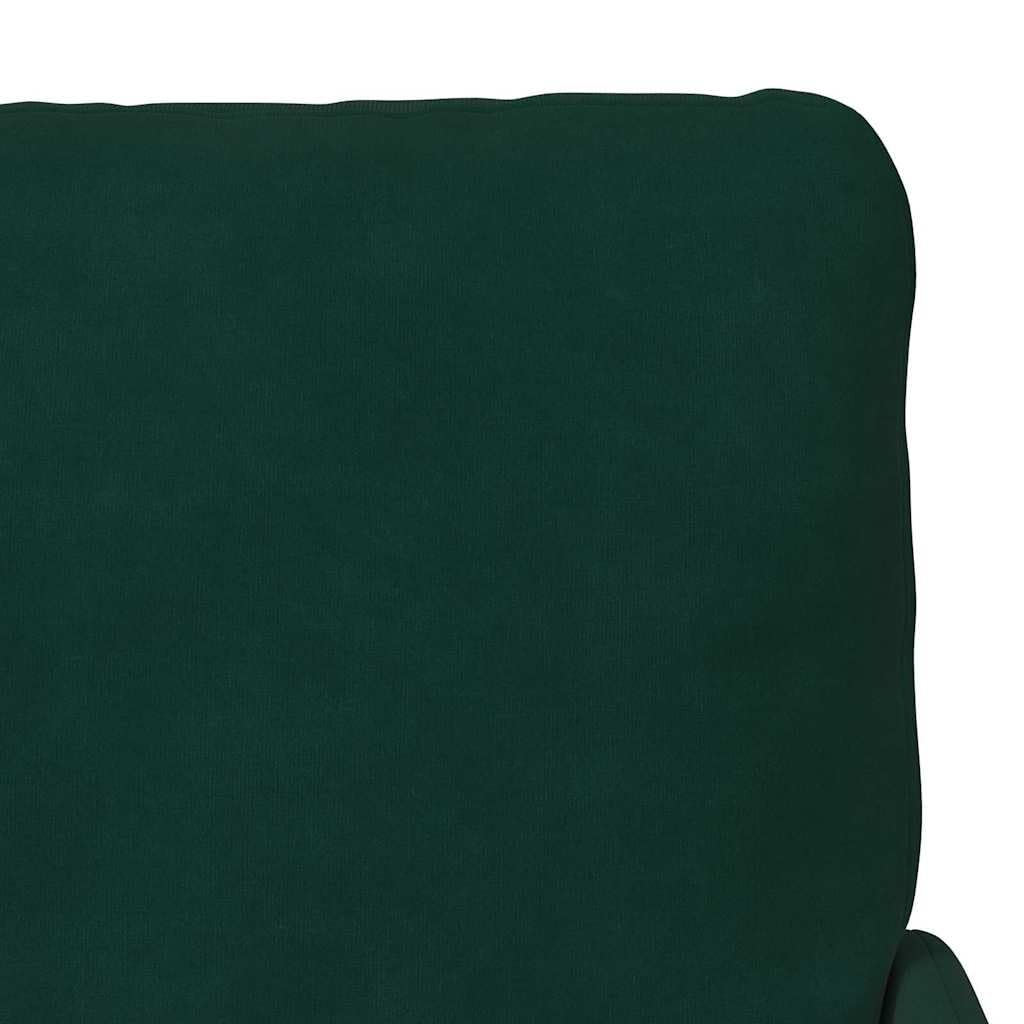 Sofa 110 cm ciemnozielona poliester z poduszką