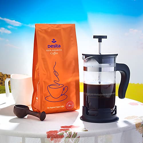 Image of DESITA - Dark Roast Coffee - 250 g | Coarse Ground Coffee for French Press | Freshly Roasted | 100% Arabica Coffee | Single Origin |