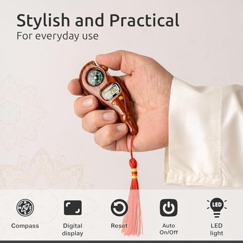 Image of CERLINK Mantra Jaap Mala Digital Counter Tally Counting Finger Portable Hand Tasbih Misbaha -Different Use Naam Mantra Jaap Various Counting Purpose -Multi-Color (Unique Design Set-1)