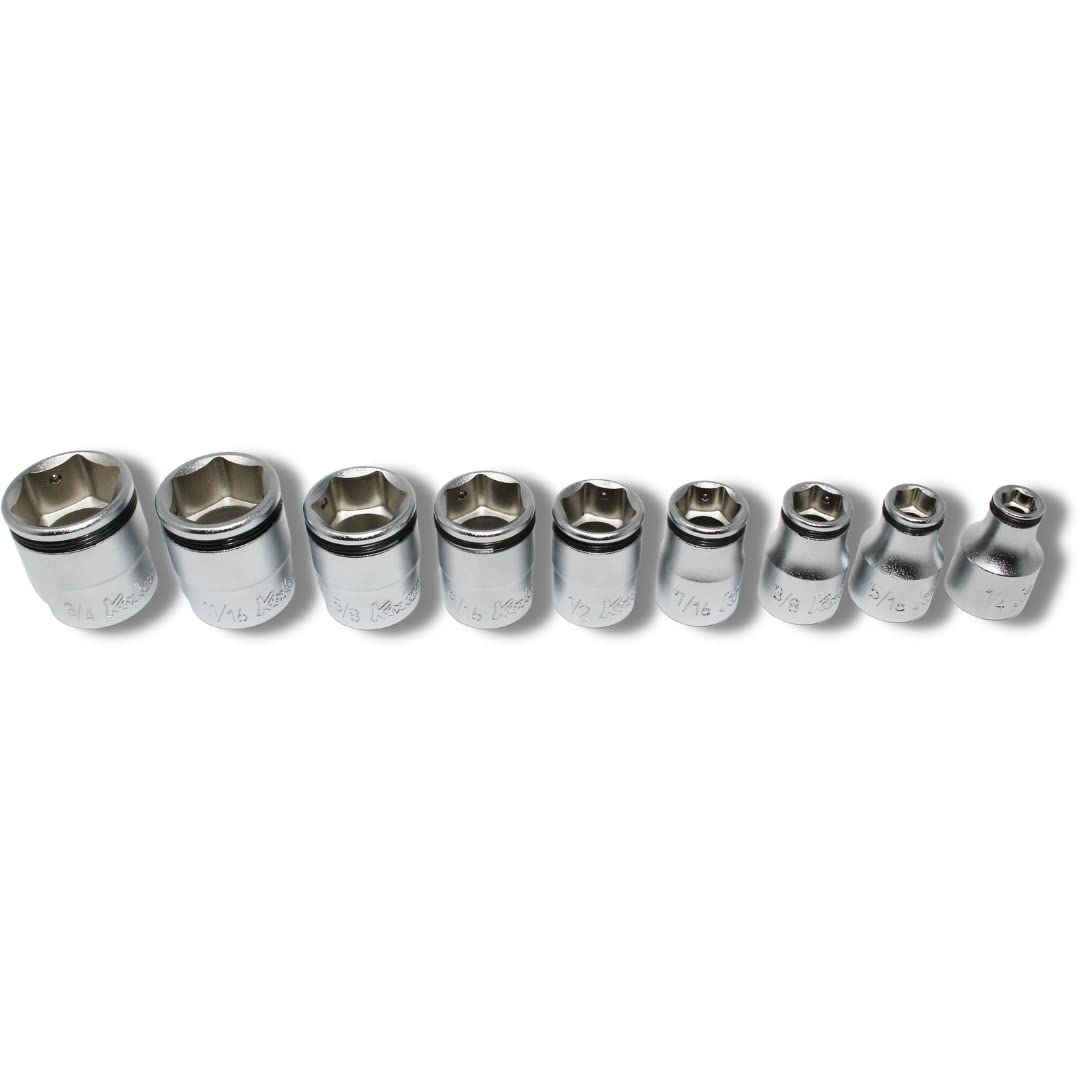 アクセサリー Kanon Koken USA Special 3/8 Sq. Dr. Nut-Grip, SAE, Socket rail set